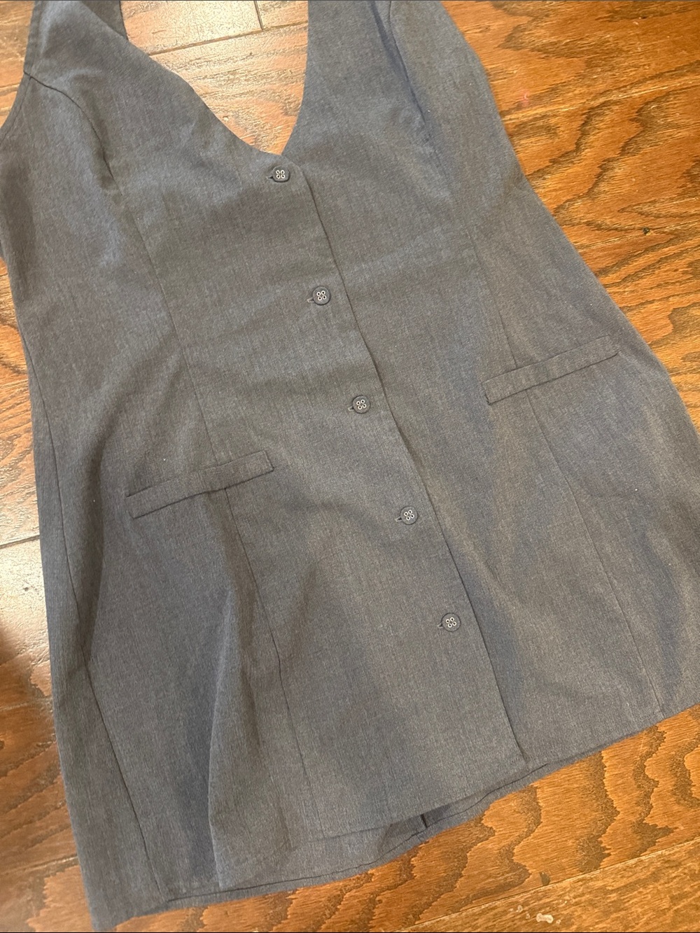 Princess Polly Fenny grey mini halter dress, size 12 - Picture 4 of 8